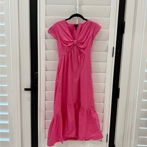 Scoop Pink Women’s‎ knot front midi Dress